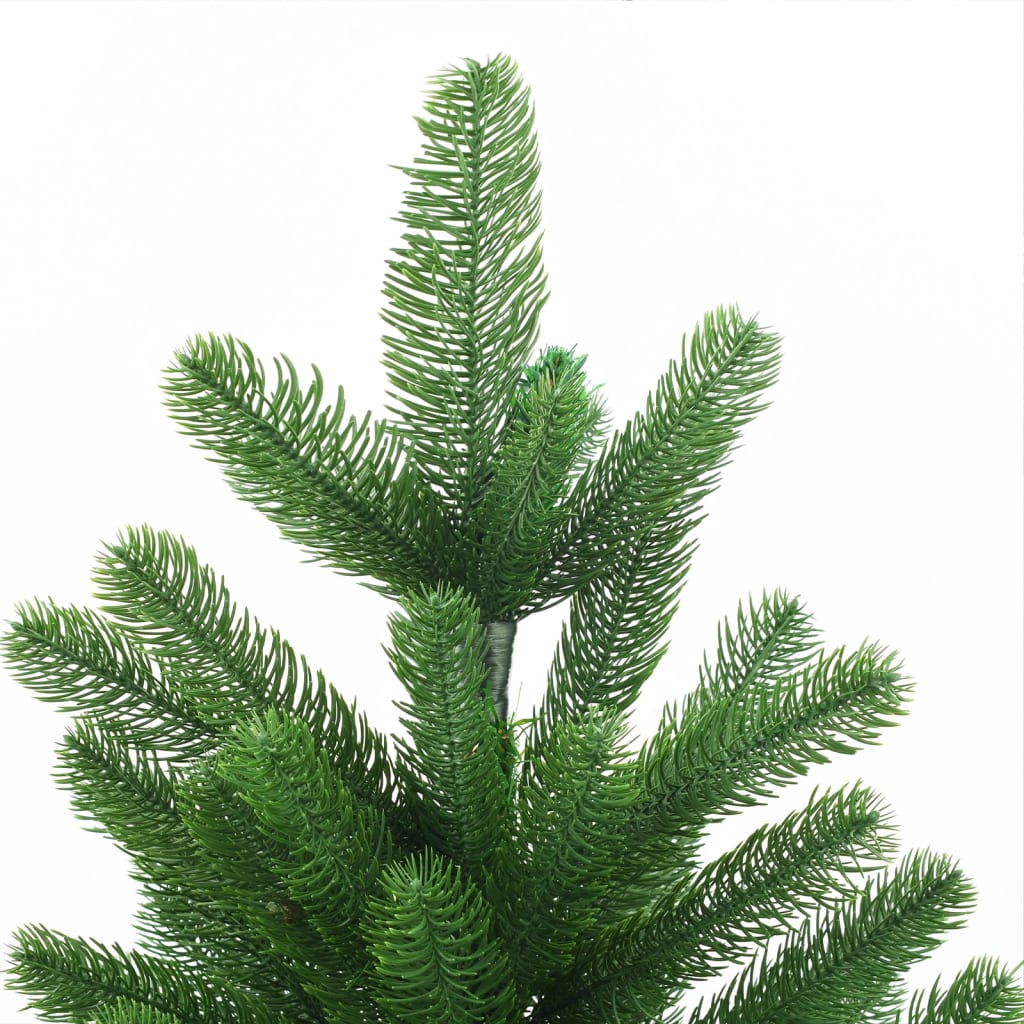 vidaXL kunstigt juletræ med lys 210 cm grøn