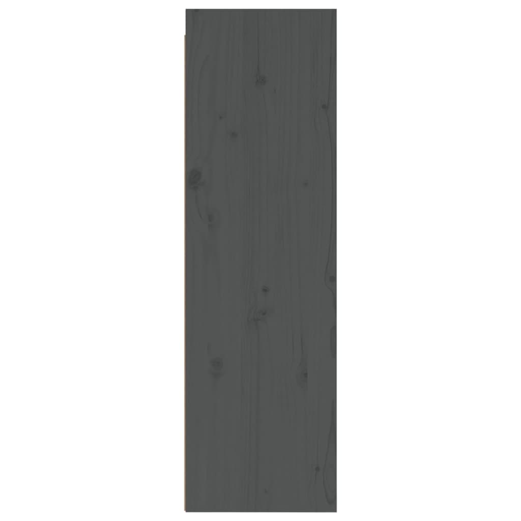 vidaXL vægskab 30x30x100 cm massivt fyrretræ grå
