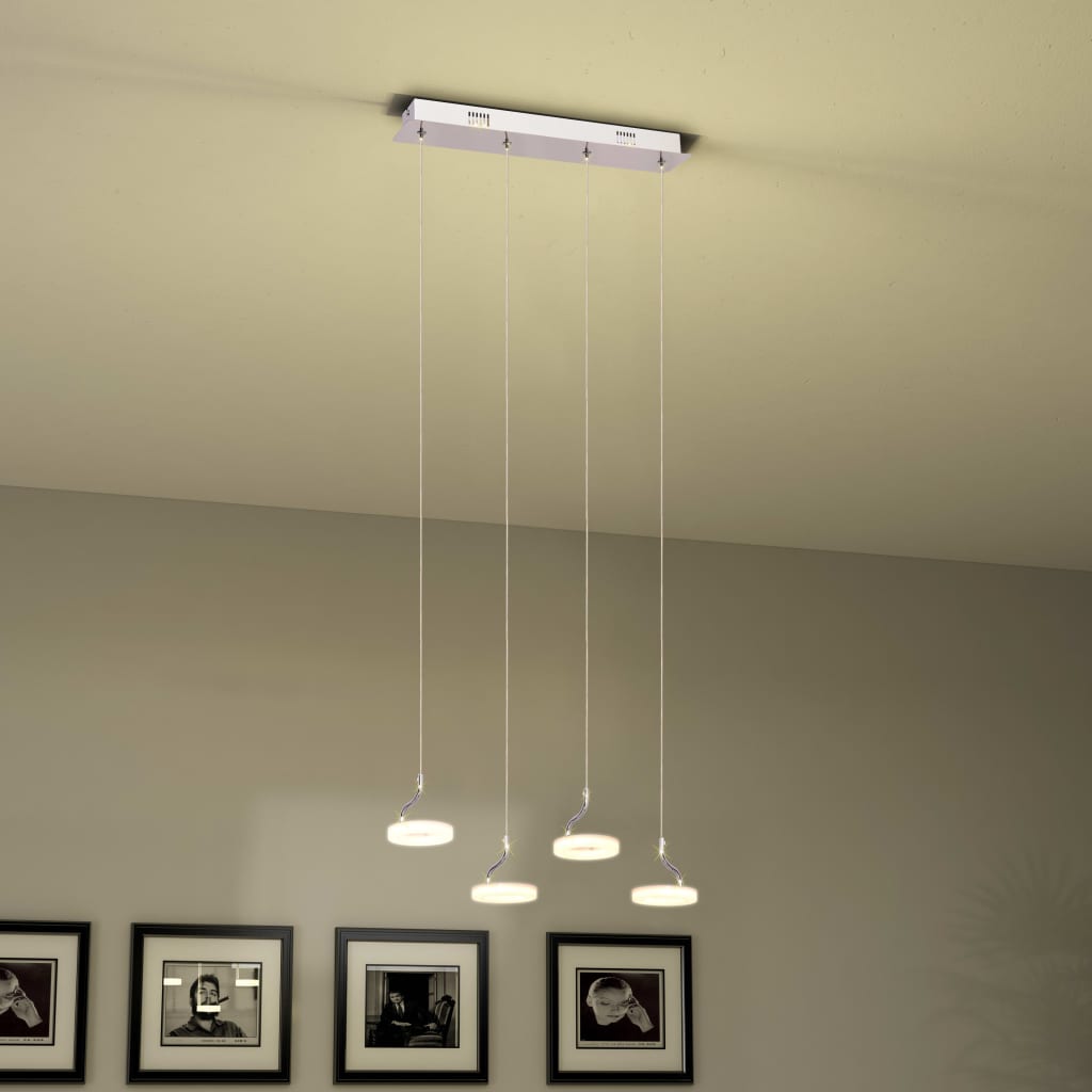 vidaXL LED-pendel med 4 lys varm hvid