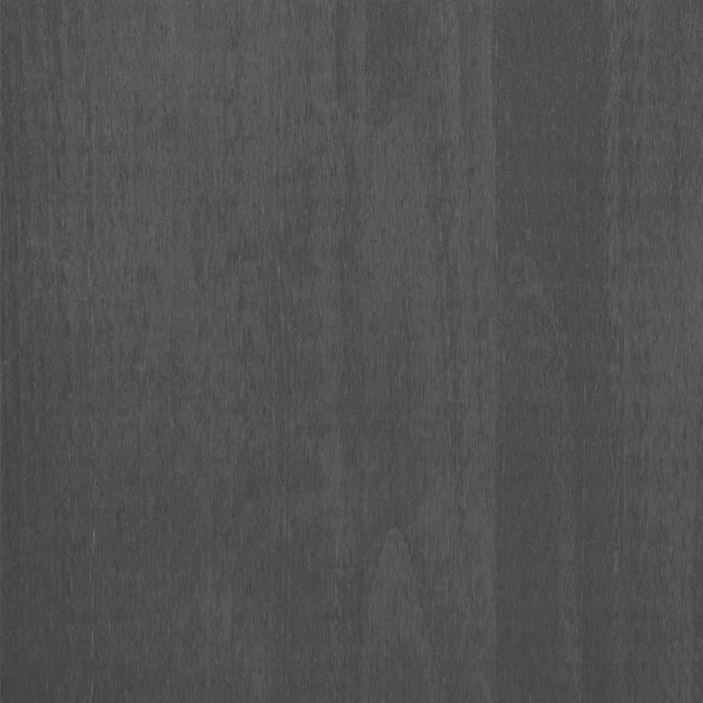 vidaXL sengebord HAMAR 40x35x62 cm massivt fyrretræ mørkegrå