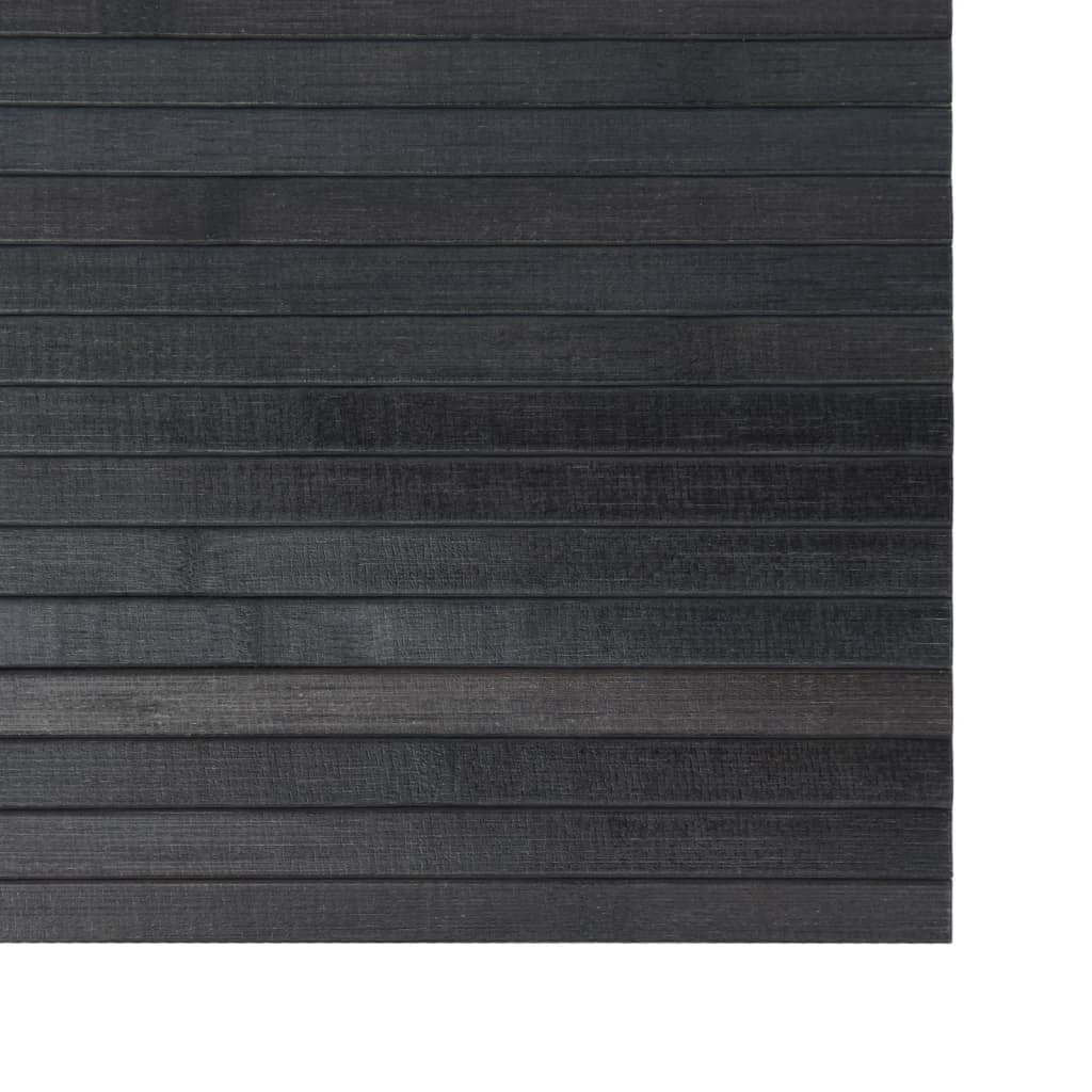vidaXL gulvtæppe 100x400 cm rektangulær bambus grå