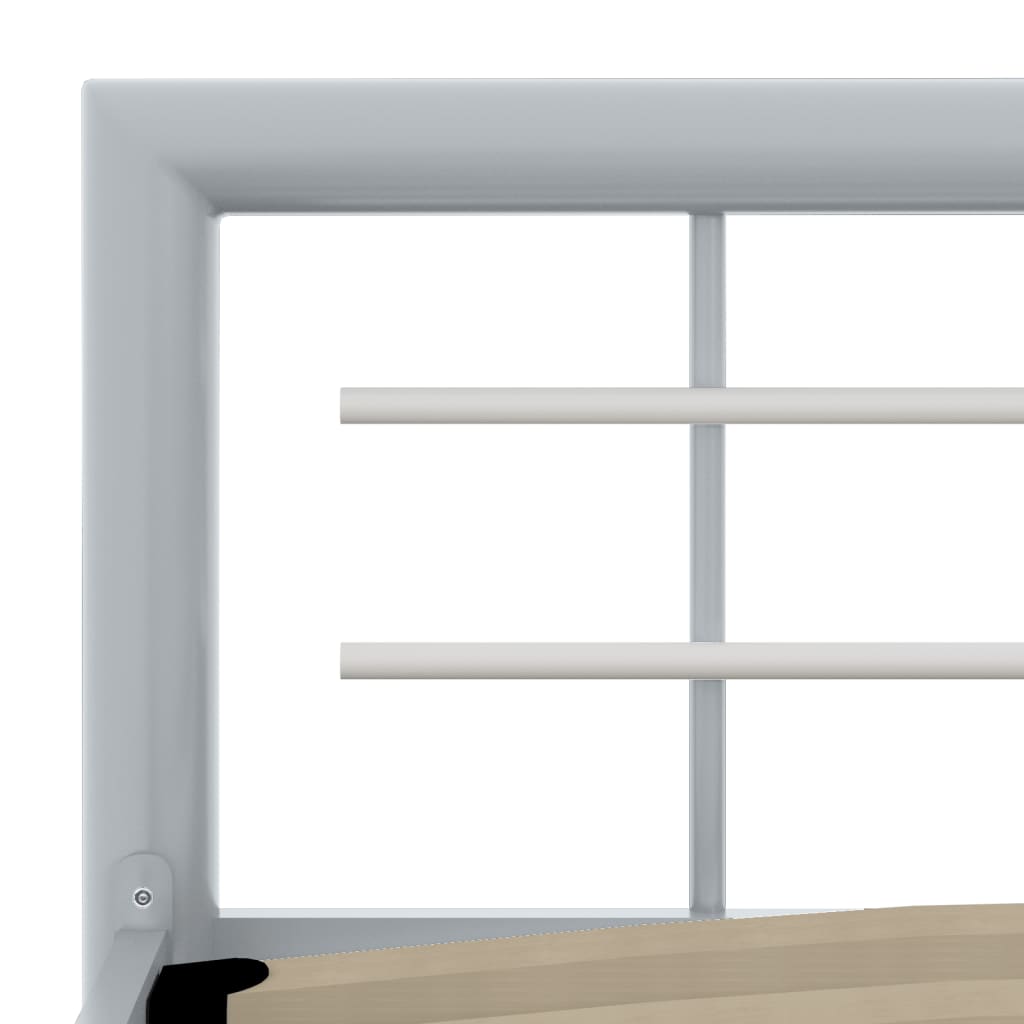 vidaXL sengestel 90x200 cm metal grå og hvid