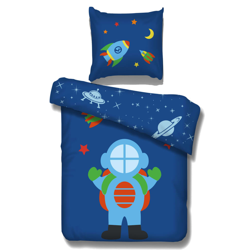 Vipack sengetøj 195x85 cm bomuld astronautdesign