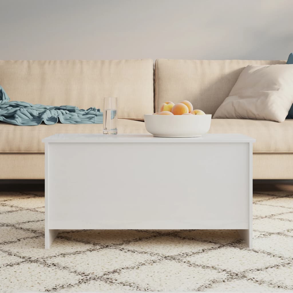 vidaXL sofabord 102x55,5x52,5 cm konstrueret træ hvid højglans
