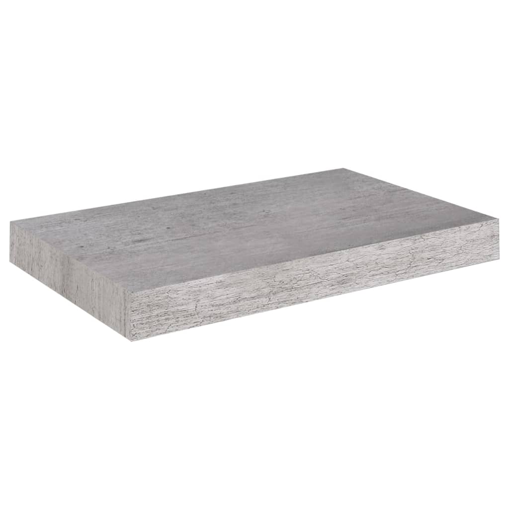 vidaXL væghylder 2 stk. 40x23x3,8 cm MDF betongrå