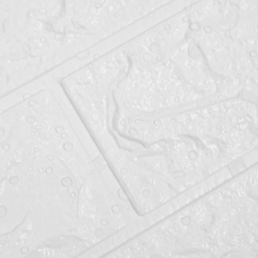 vidaXL 3D vægklistermærker 10 stk. selvklæbende murstensdesign hvid