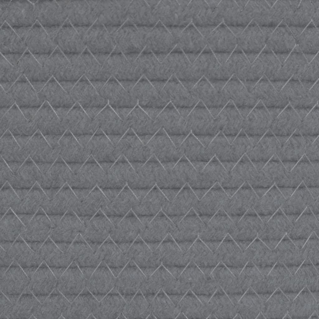 vidaXL opbevaringskurv Ø40x25 cm bomuld grå og hvid
