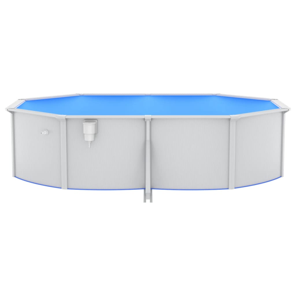 vidaXL swimmingpool med sandfilterpumpe og stige 490x360x120 cm