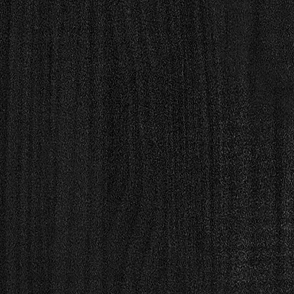 vidaXL bogskab/rumdeler 40x30x103,5 cm massivt fyrretræ sort
