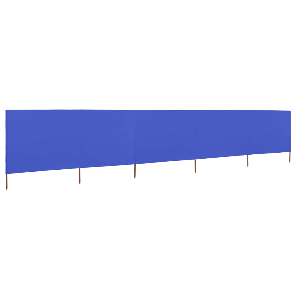 vidaXL 5-panels læsejl 600x160 cm stof azurblå