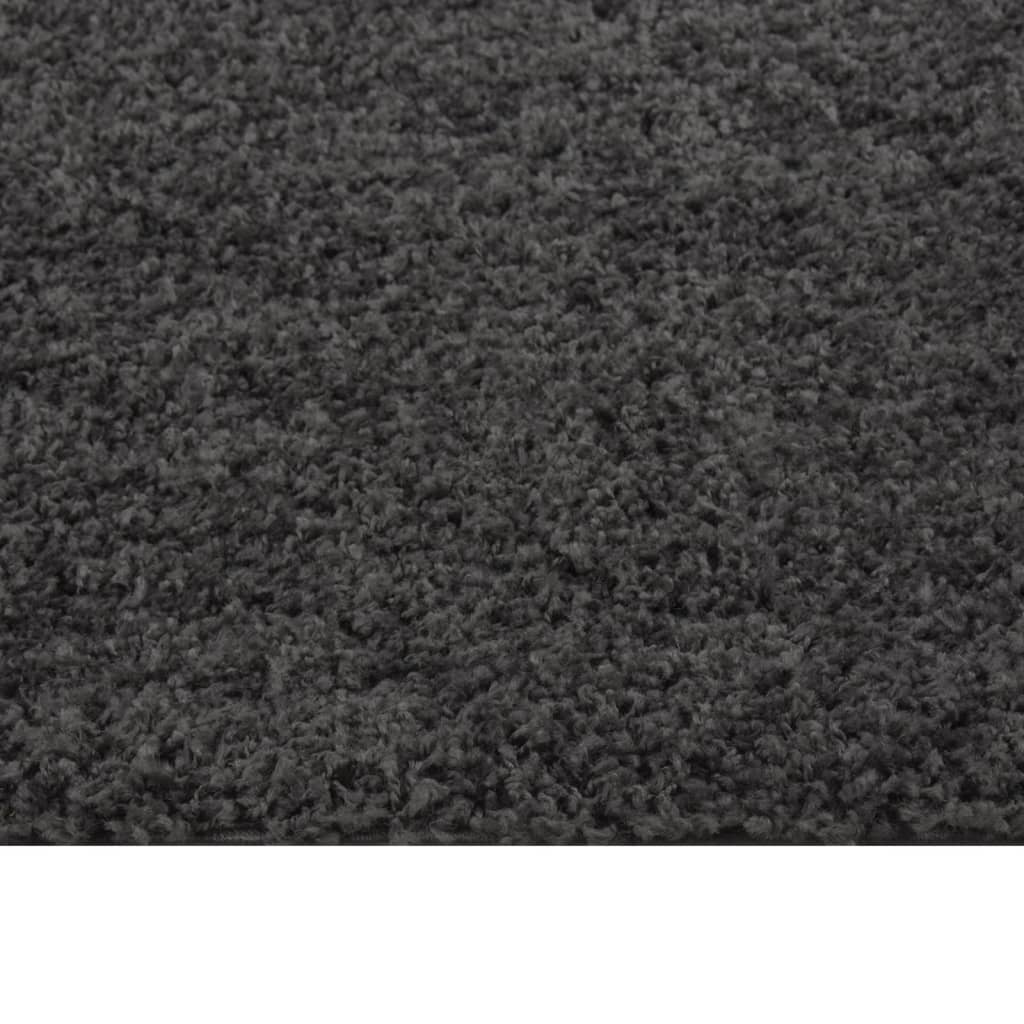 vidaXL shaggy gulvtæppe 120x170 cm høje luv antracitgrå