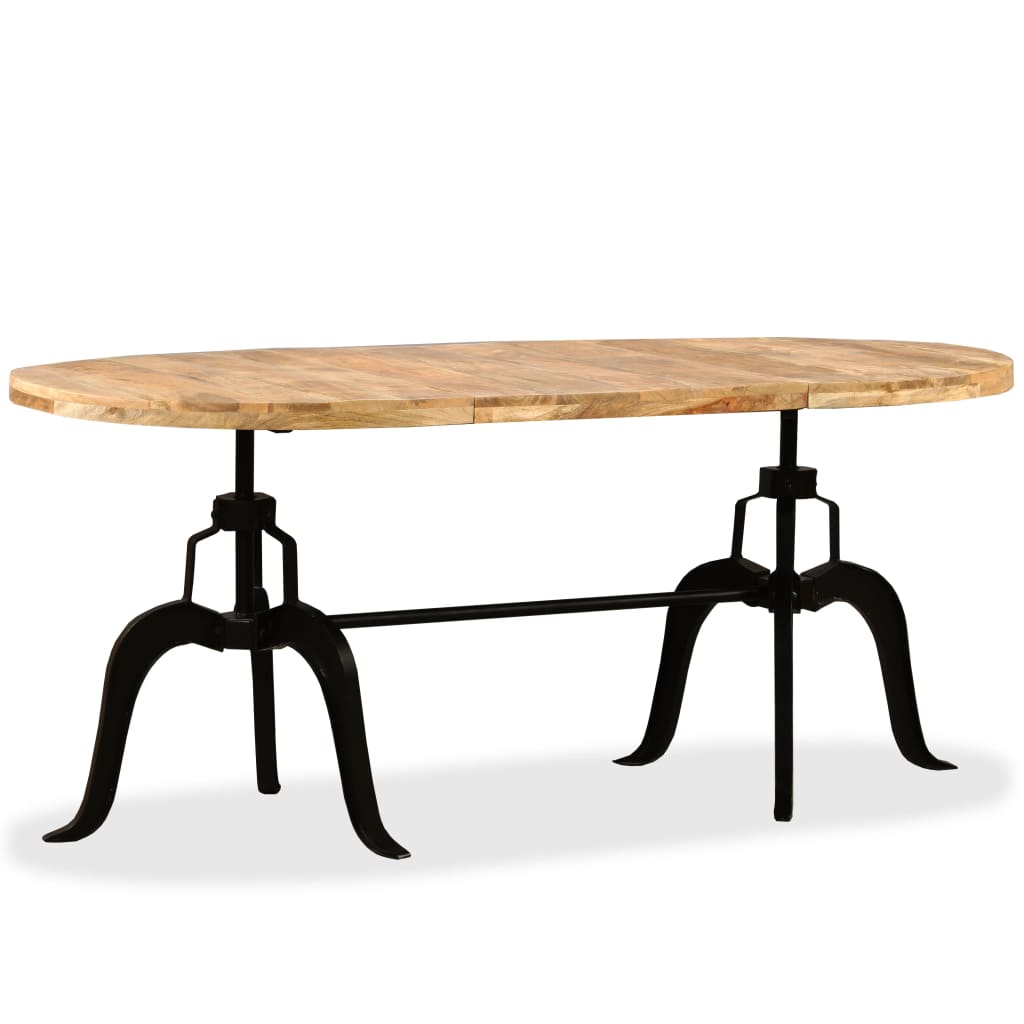 vidaXL spisebord i massivt mangotræ og stål 180 cm