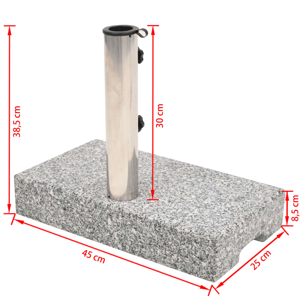 vidaXL parasolfod granit rektangulær 25 kg