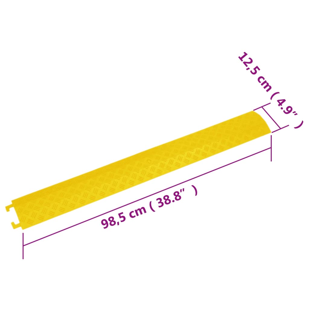 vidaXL kabelbeskyttere 4 stk. 98,5 cm ramper gul