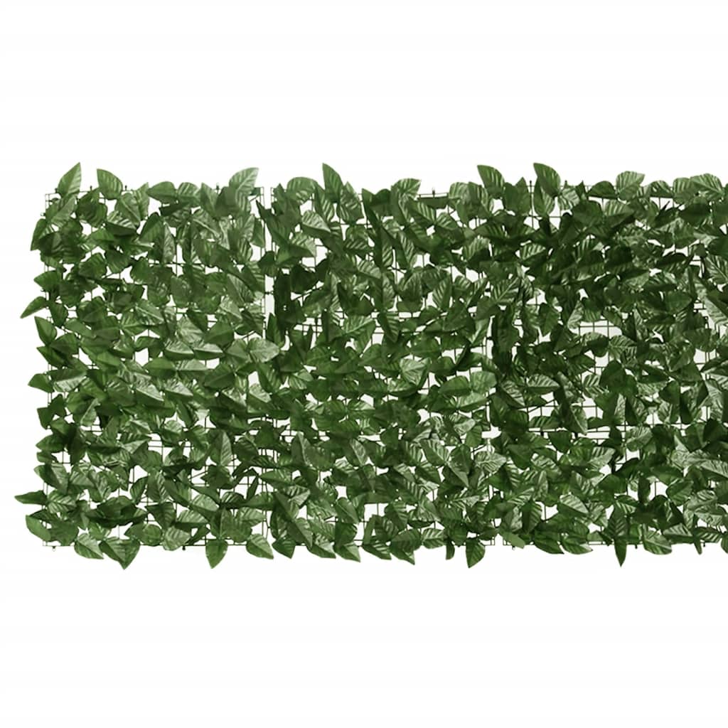 vidaXL altanafskærmning 300x75 cm mørkegrønne blade