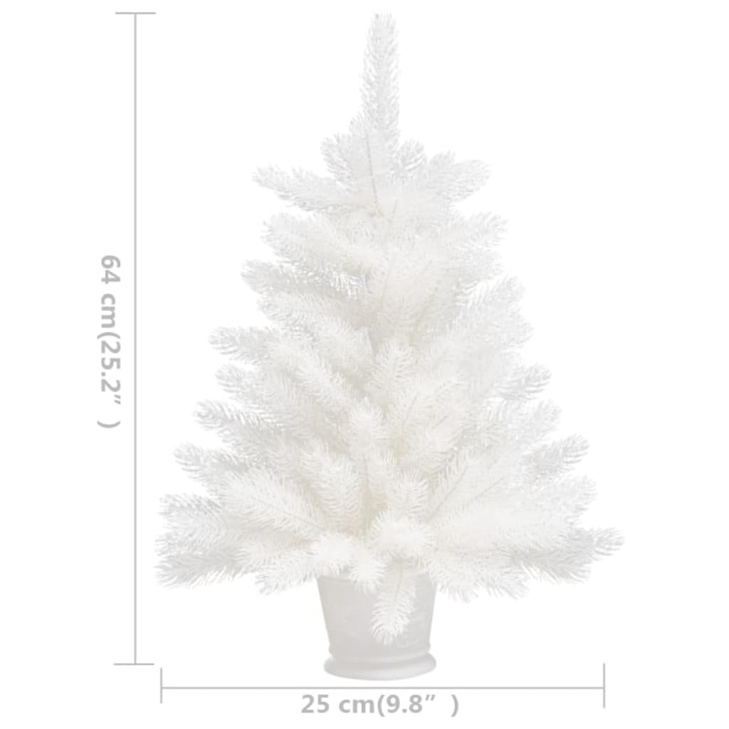 vidaXL kunstigt juletræ med naturtro nåle 65 cm hvid