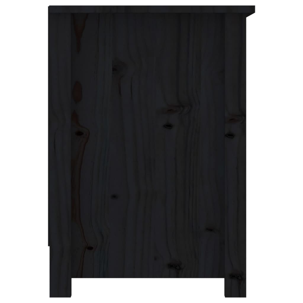 vidaXL tv-bord 103x36,5x52 cm massivt fyrretræ sort