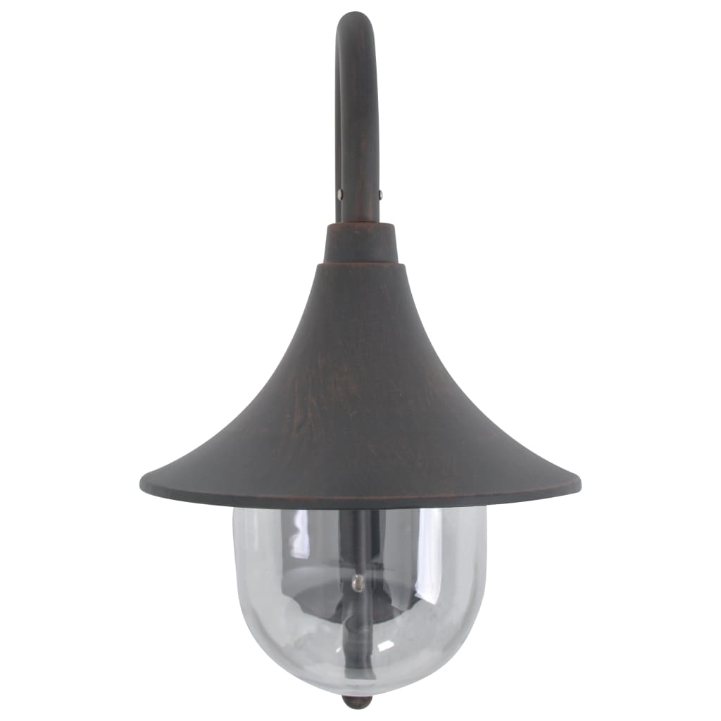 vidaXL havevæglampe E27 42 cm aluminium bronzefarvet