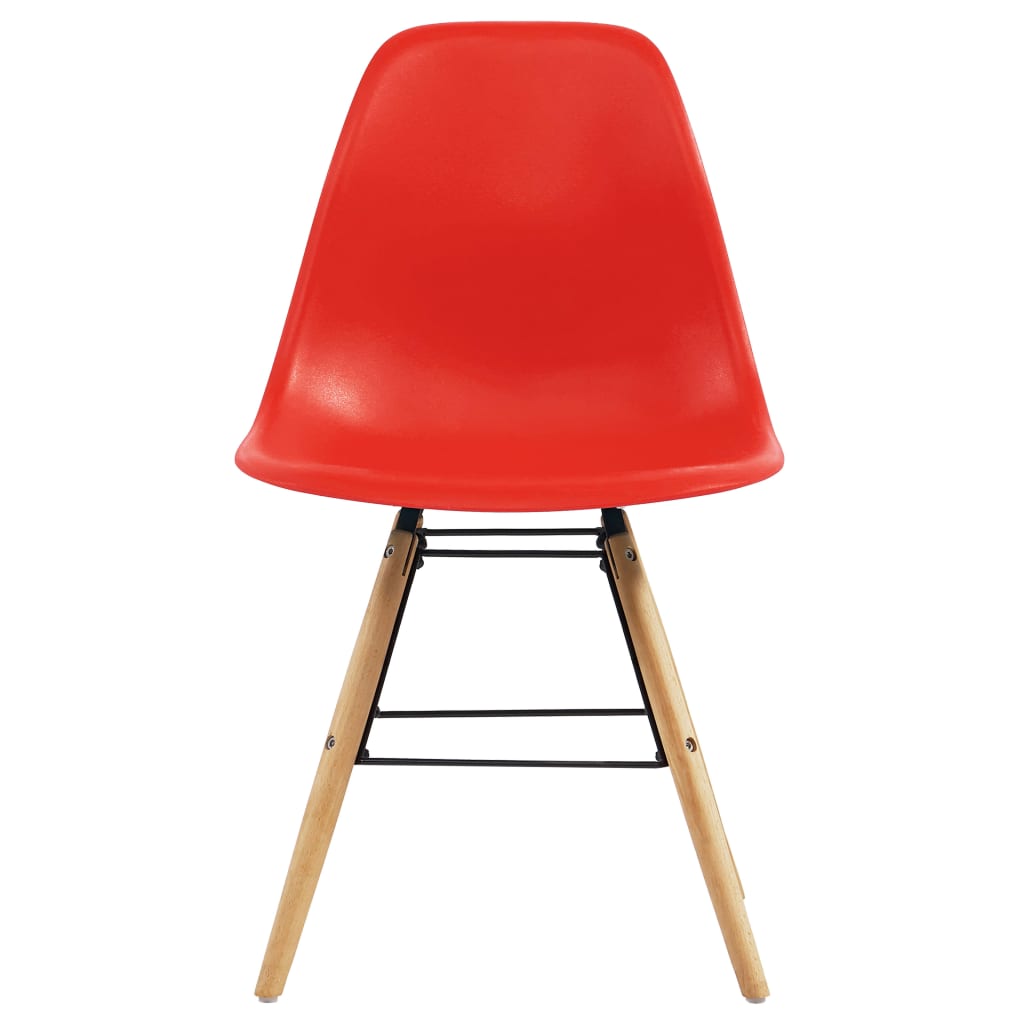 vidaXL spisebordsstole 4 stk. plastik rød