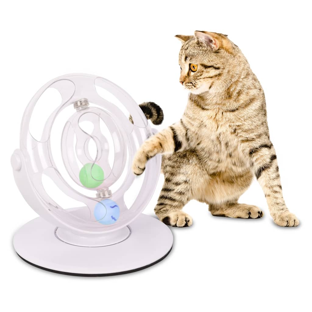 FLAMINGO drejeligt legetøjshjul til katte Dita hvid