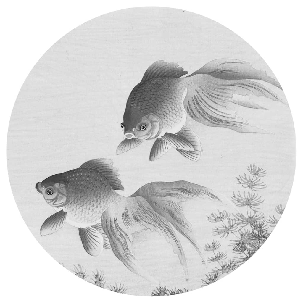 WallArt tapetcirkel Two Goldfish 142,5 cm