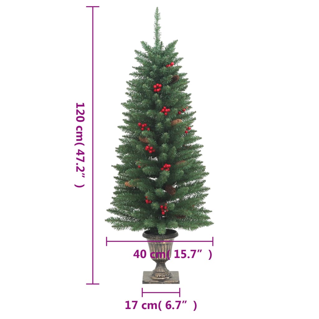 vidaXL kunstige juletræer 2 stk. 100 LED'er 120 cm grøn