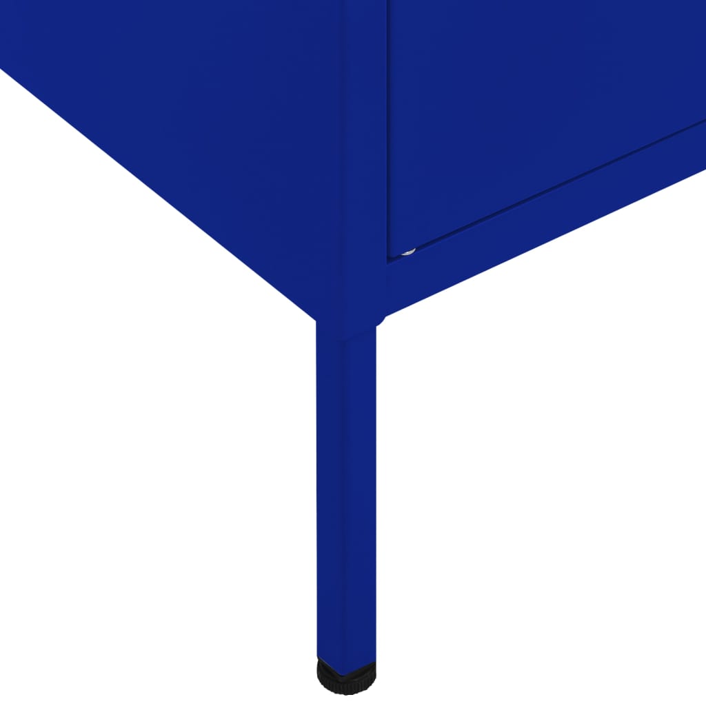 vidaXL opbevaringsskab 80x35x101,5 cm stål marineblå