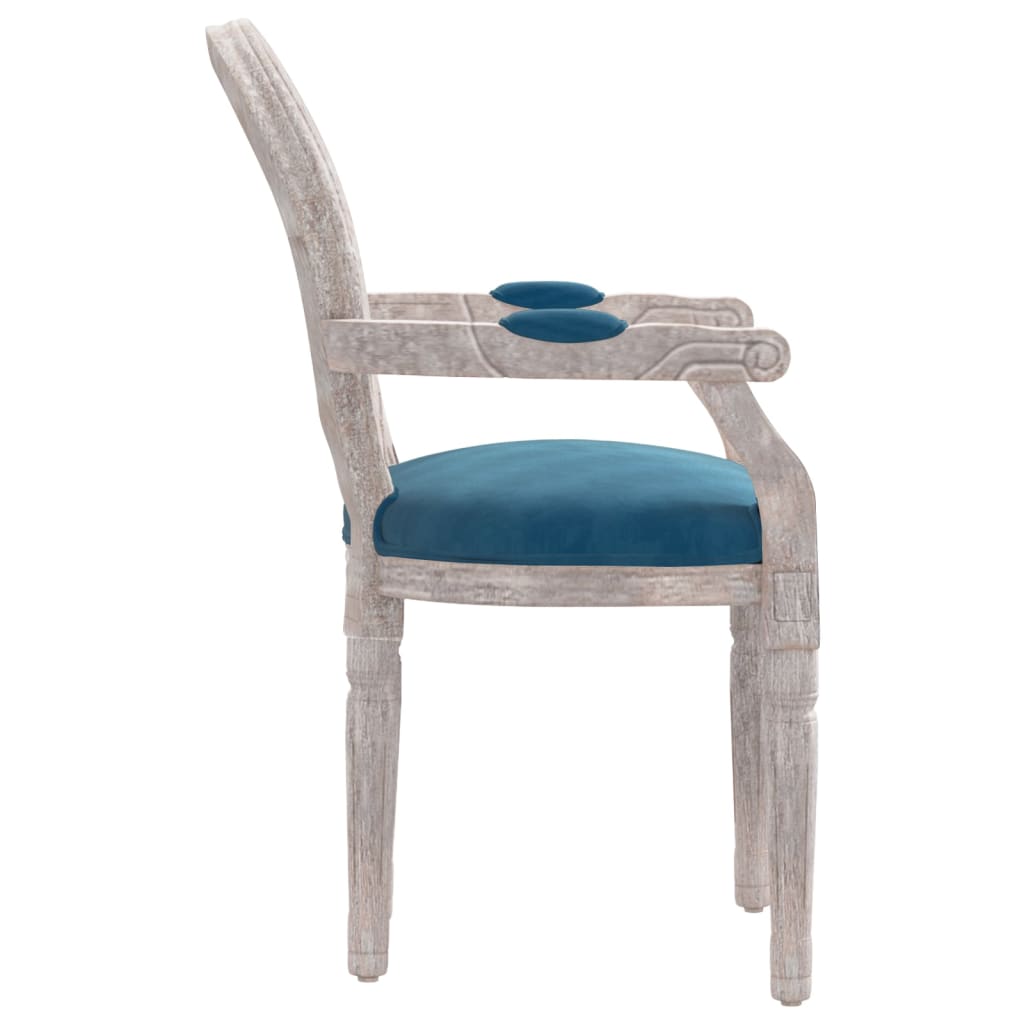 vidaXL spisebordsstol 54x56x96,5 cm velour blå