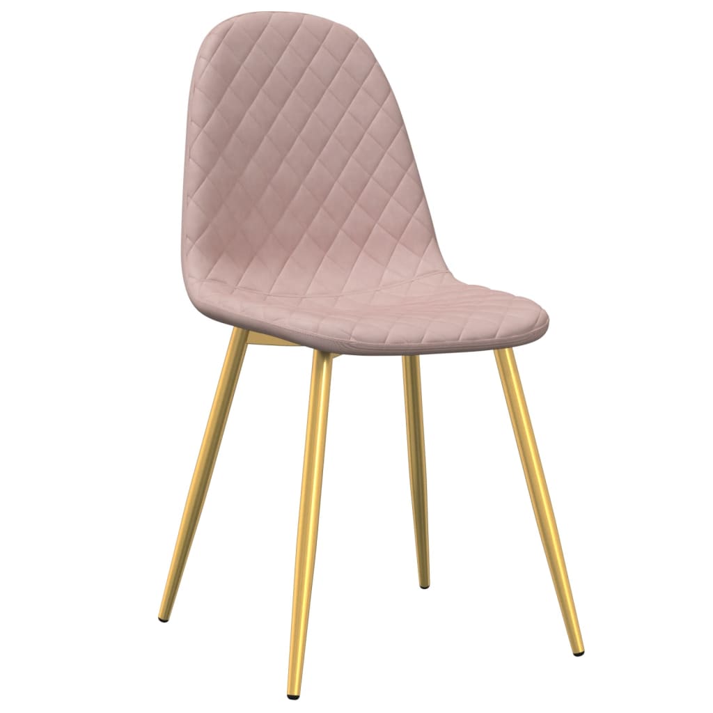 vidaXL spisebordsstole 6 stk. velour lyserød