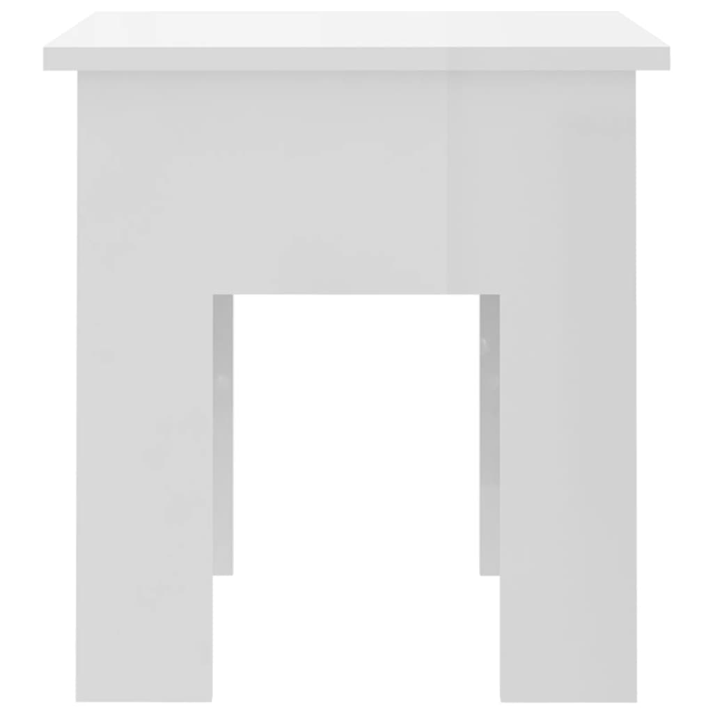 vidaXL sofabord 40x40x42 cm spånplade hvid højglans