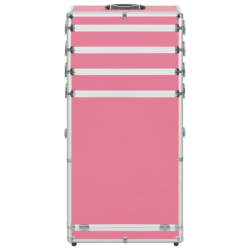 vidaXL makeupkuffert aluminium pink