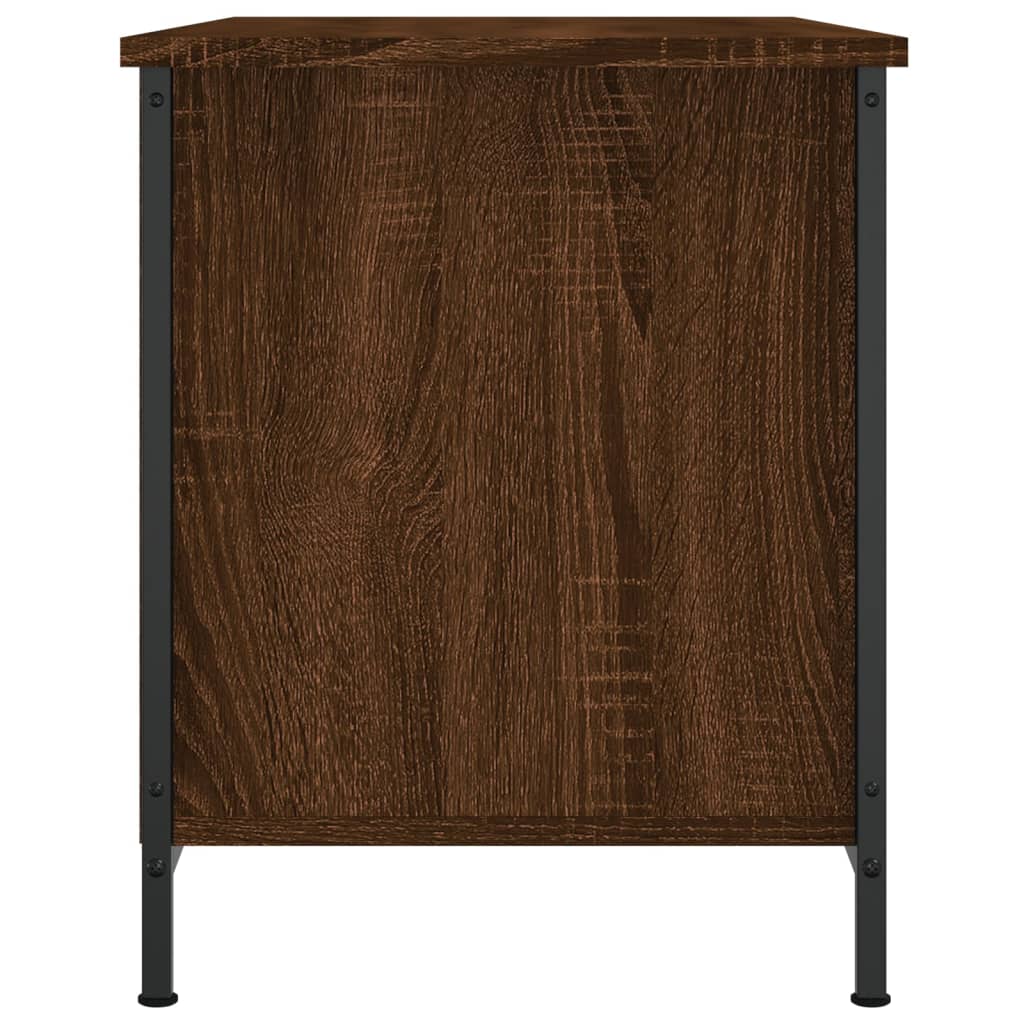 vidaXL tv-bord 80x40x50 cm konstrueret træ brun egetræsfarve