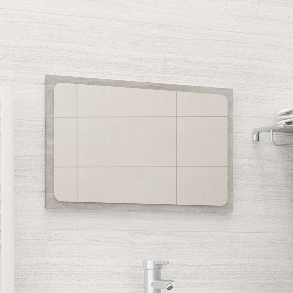 vidaXL badeværelsesspejl 60x1,5x37 cm spånplade betongrå