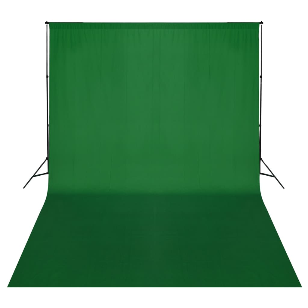vidaXL stativsystem til fotobaggrund 500 x 300 cm grøn