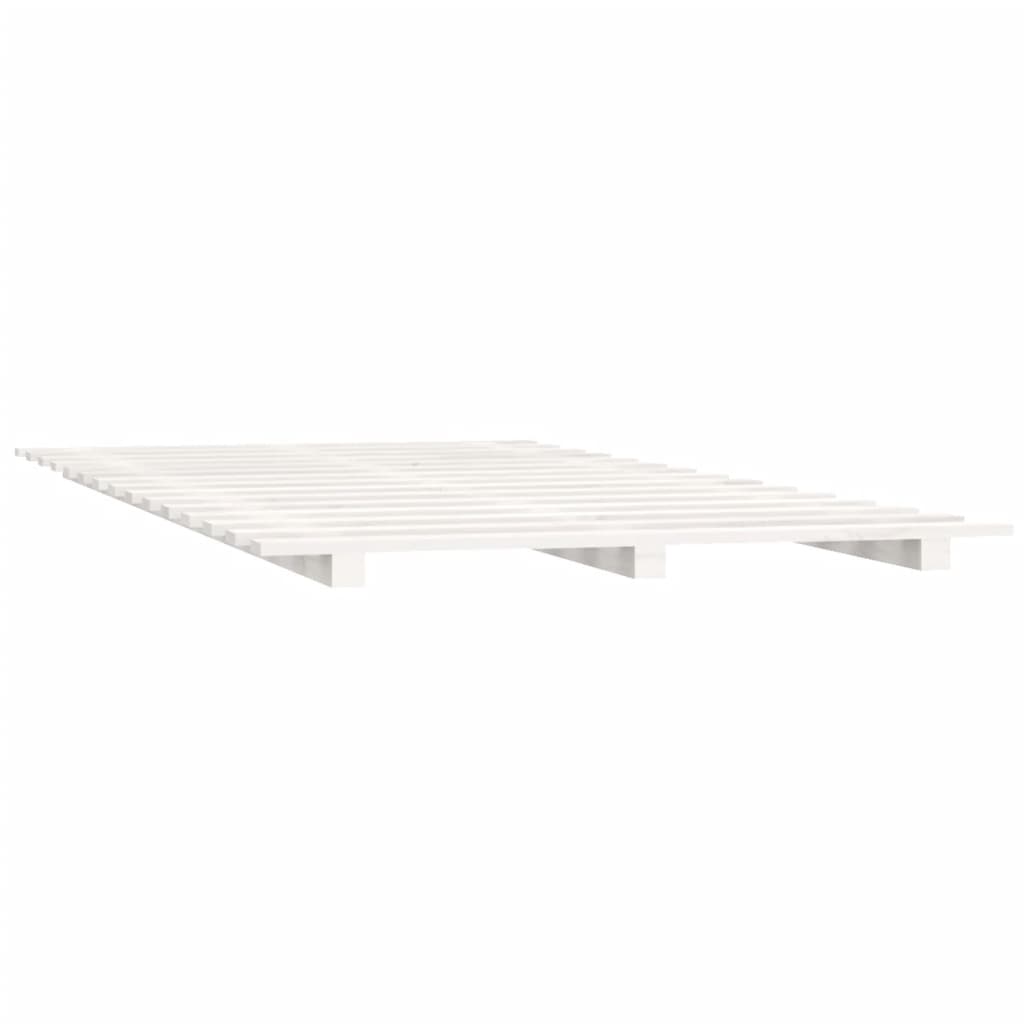 vidaXL sengestel 75x190 cm massivt fyrretræ hvid