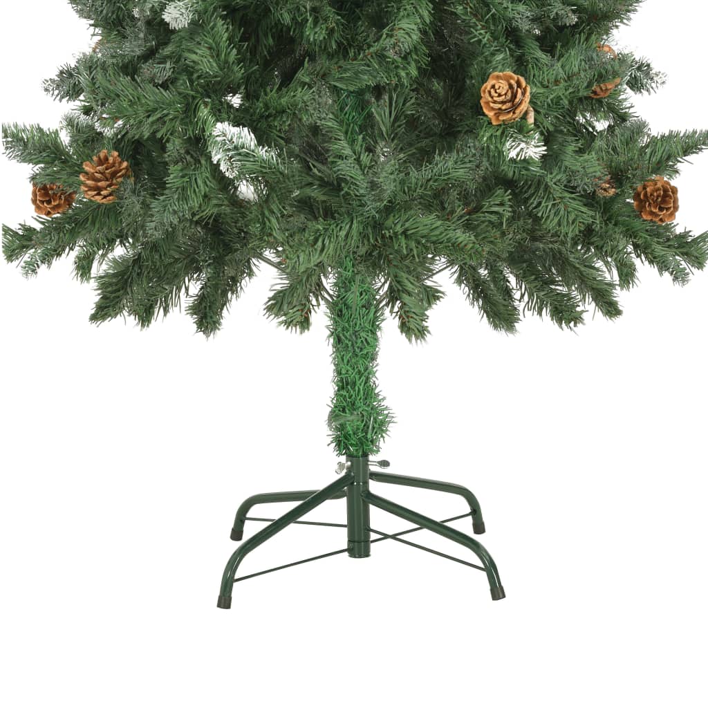 vidaXL kunstigt juletræ med lys og kuglesæt 150 cm