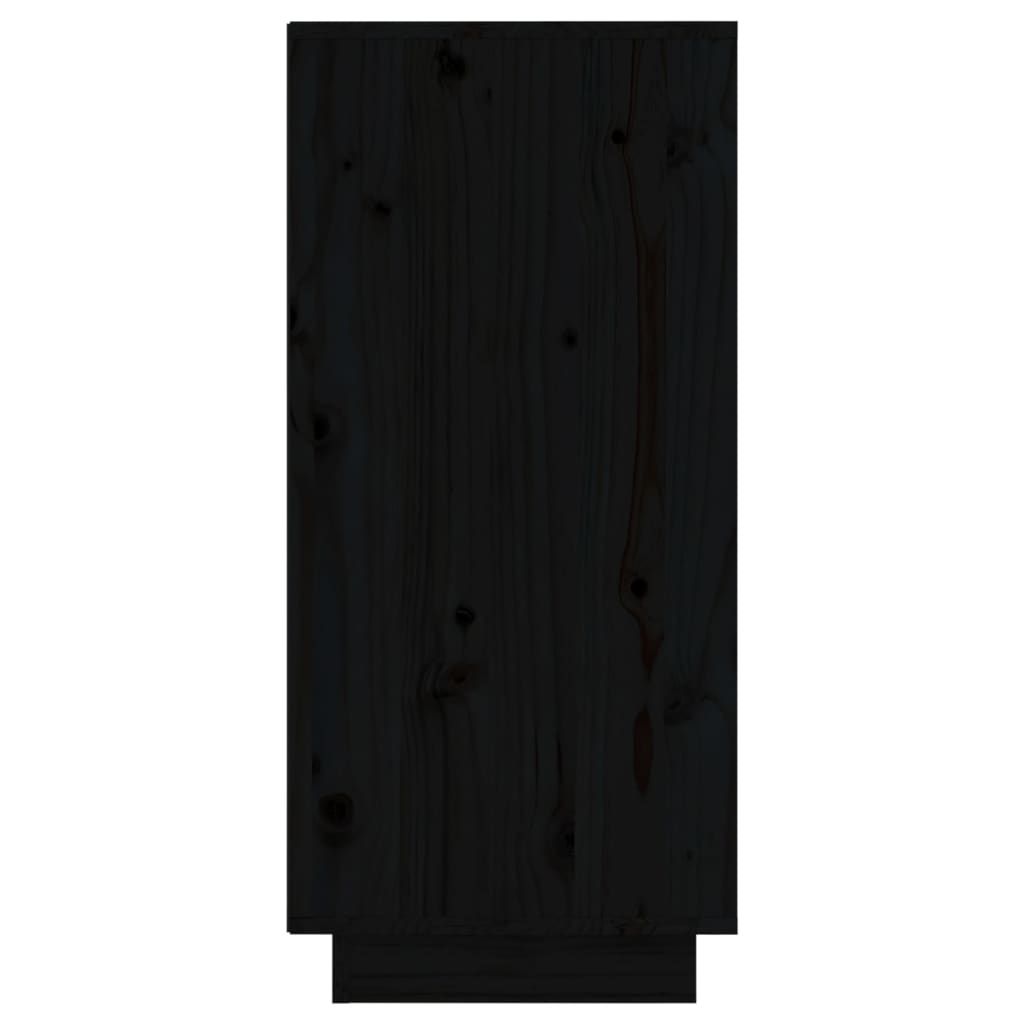vidaXL skænk 31,5x34x75 cm massivt fyrretræ sort
