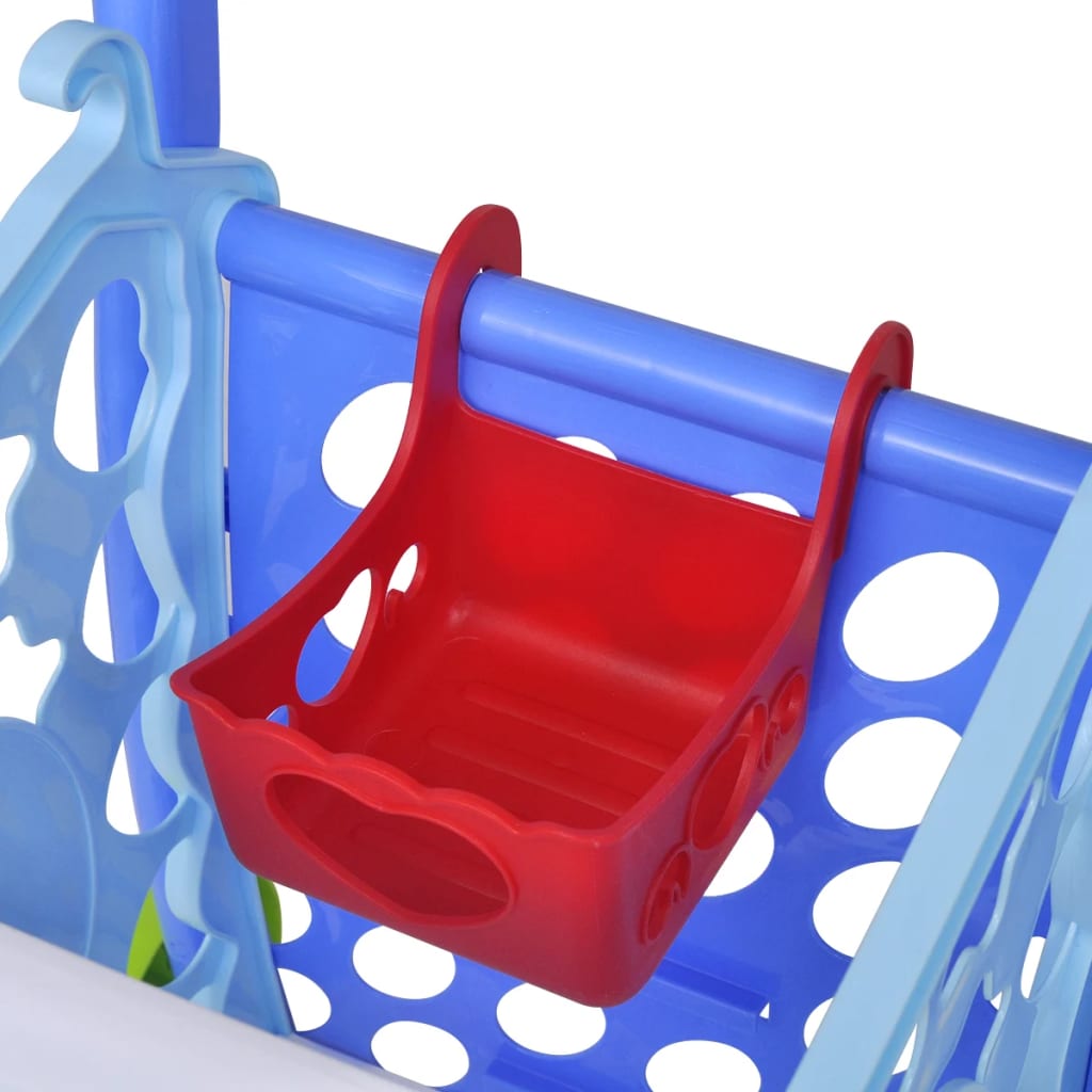 Legetøjsindkøbsvogn til børn og legerum, 3-i-1, blå