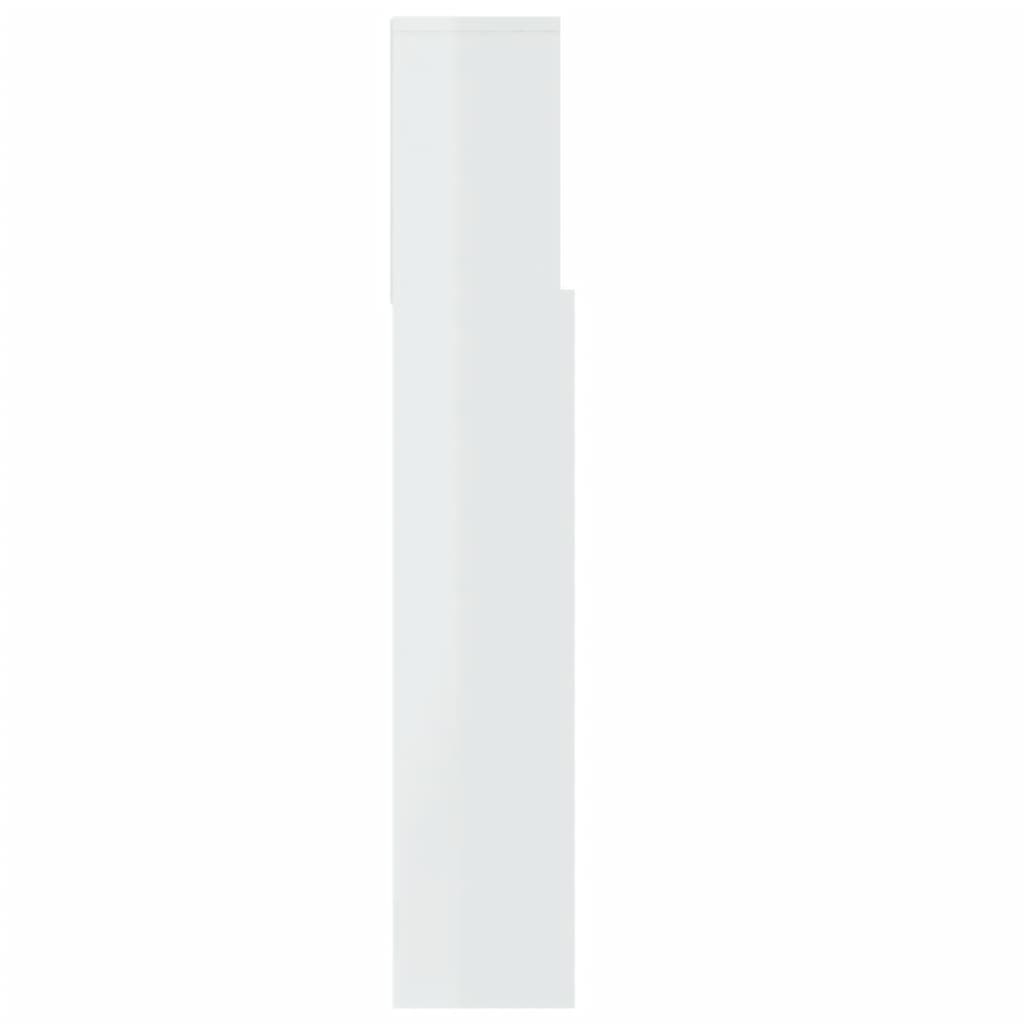 vidaXL sengegavl med opbevaring 100x19x103,5 cm hvid højglans