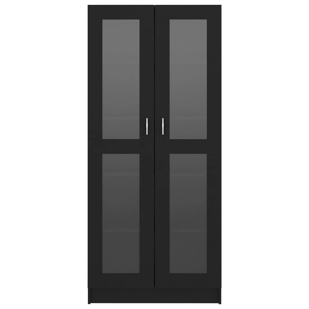 vidaXL vitrineskab 82,5x30,5x185,5 cm spånplade sort