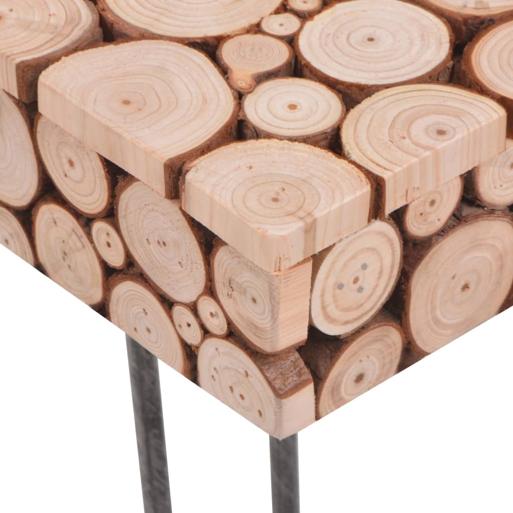 vidaXL konsolbord 100,5x36,8x75 cm ægte grantræ