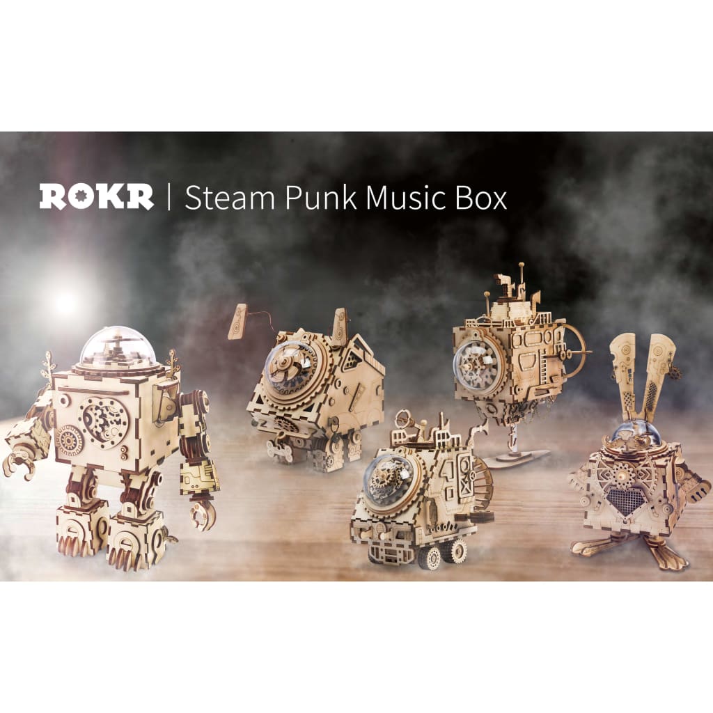 Robotime DIY-spilledåse Steampunk Bunny