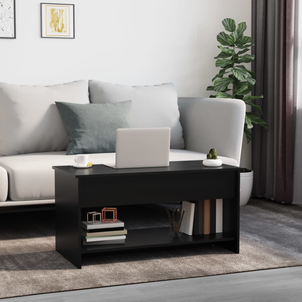 vidaXL sofabord 102x50x52,5 cm konstrueret træ sort