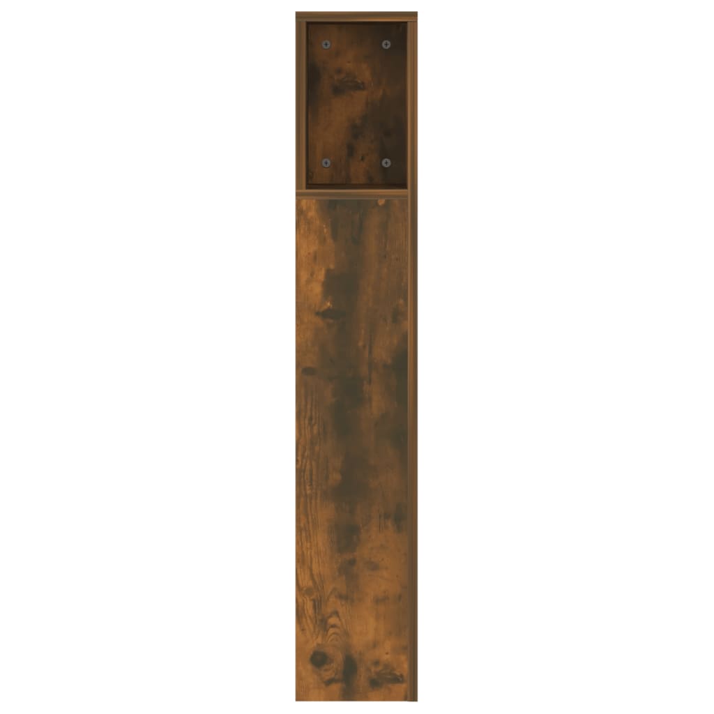 vidaXL sengegavl med opbevaring 160x18,5x104,5 cm røget egetræsfarve