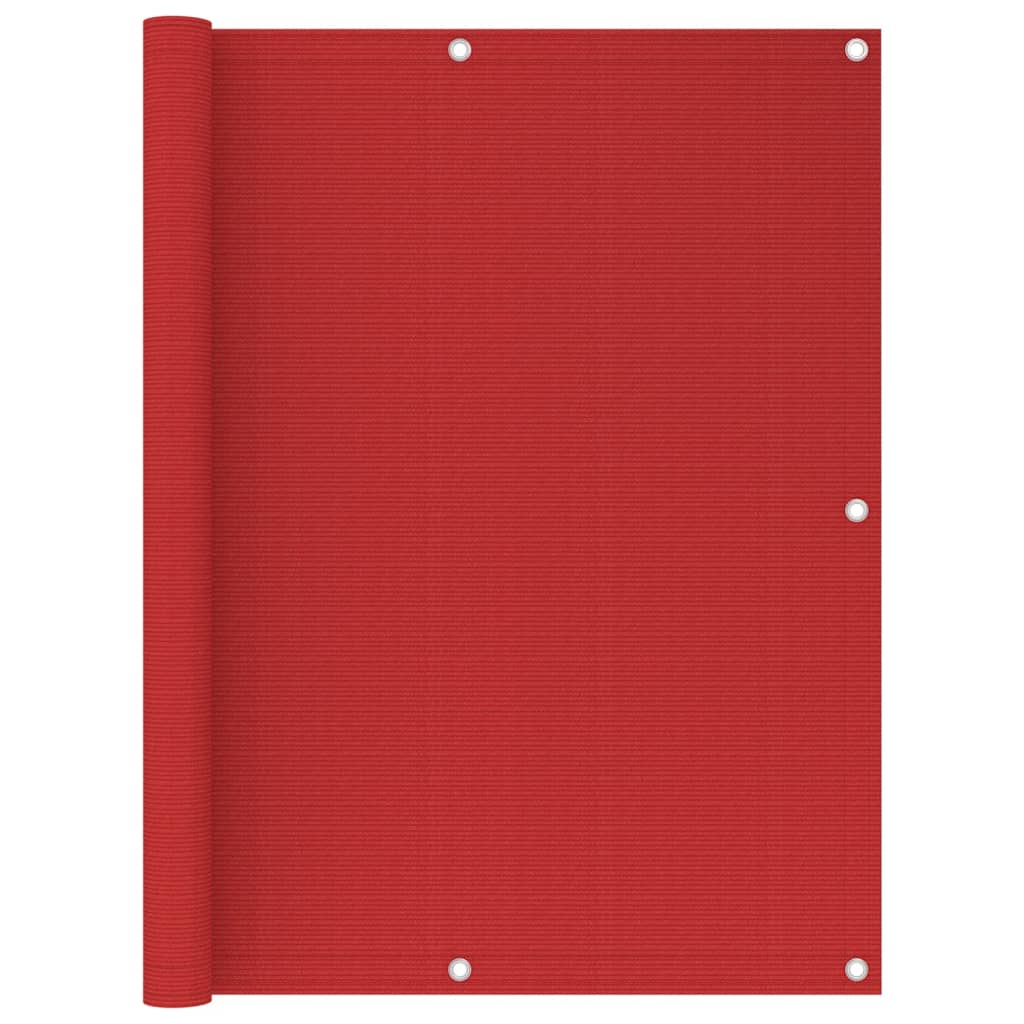 vidaXL altanafskærmning 120x500 cm HDPE rød