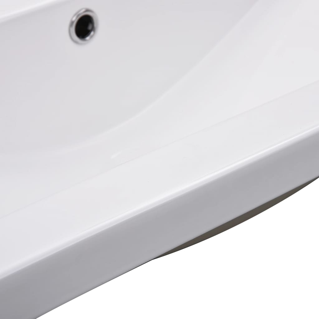 vidaXL indbygget håndvask 91x39,5x18,5 cm keramisk hvid