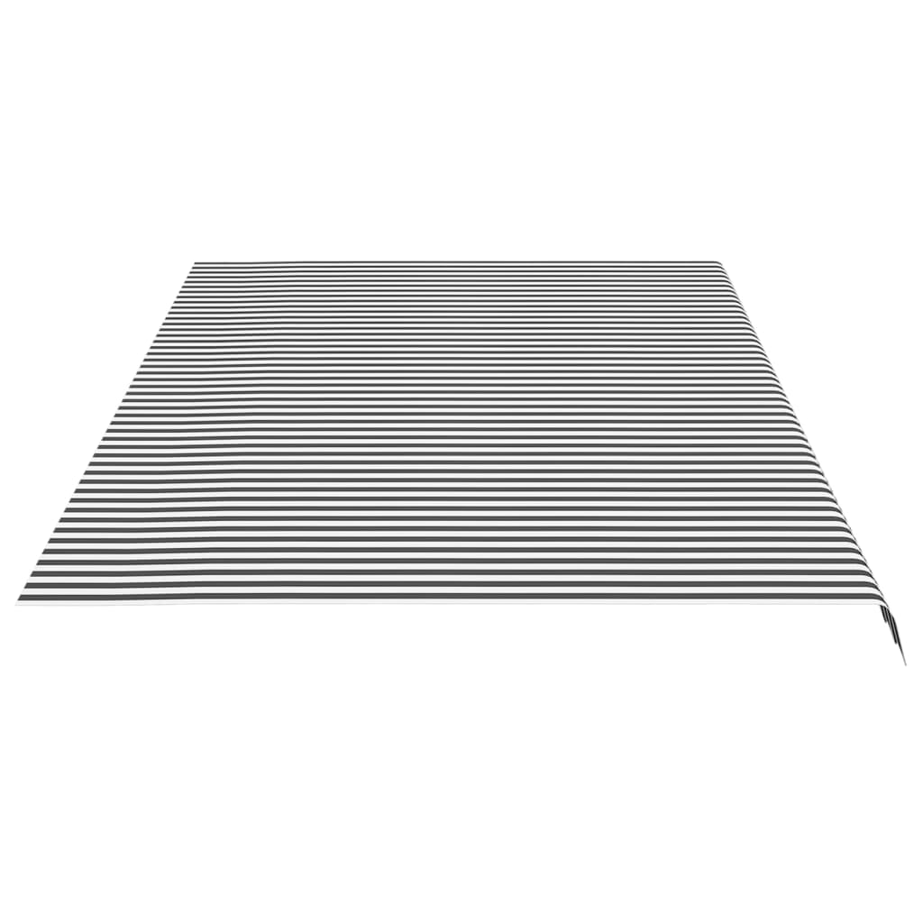 vidaXL udskiftningsdug til markise 6x3 m antracitgrå og hvid