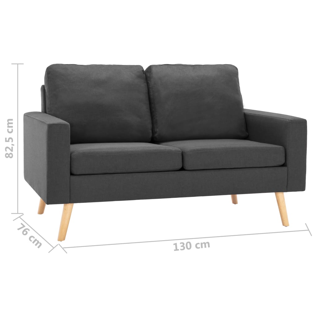 vidaXL 2-personers sofa stof mørkegrå