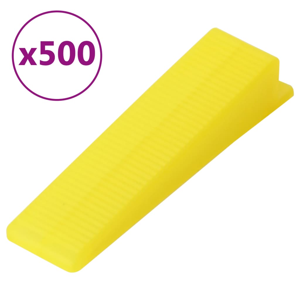 vidaXL nivelleringssystem til fliser 500 kiler 2500 klips 1,5 mm