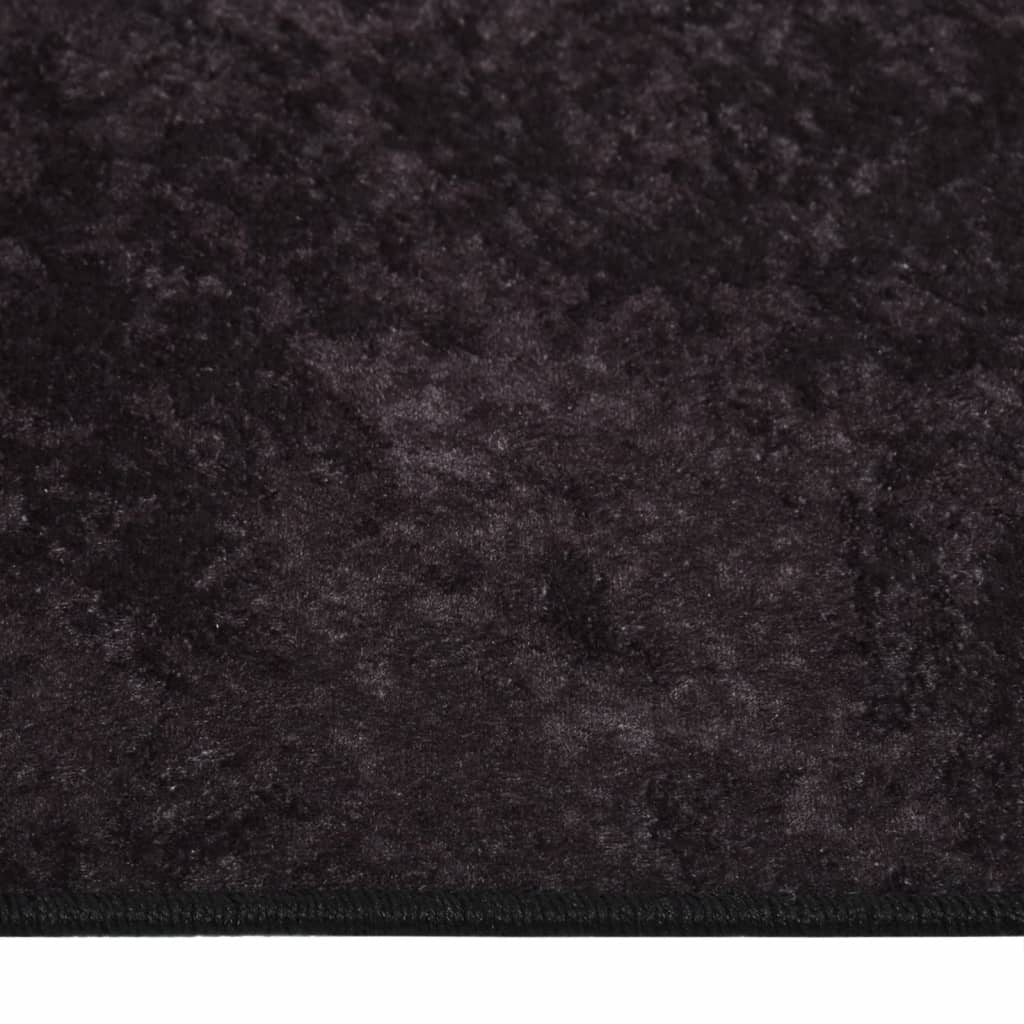vidaXL gulvtæppe 80x300 cm skridsikkert og vaskbart antracitgrå